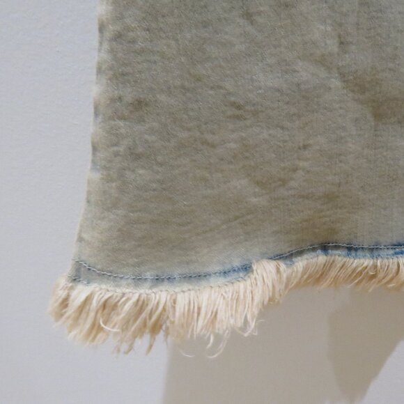 BASIC PLEASURE MODE Dolly Washed Frayed Denim Maxi Skirt Punk Goth Rock Alt NWT - Picture 8 of 16